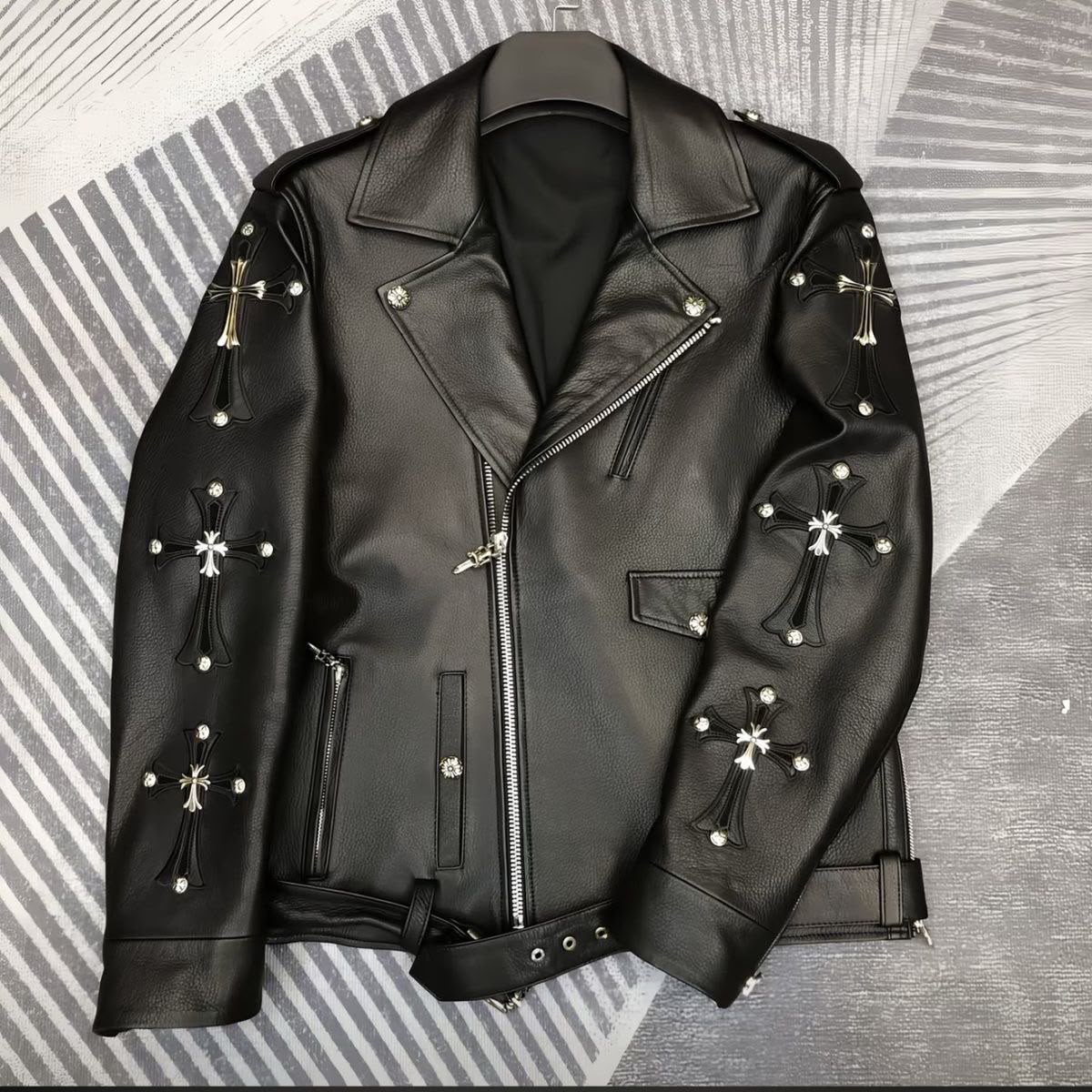 Chrome Hearts Leather Jacket – jacket front view