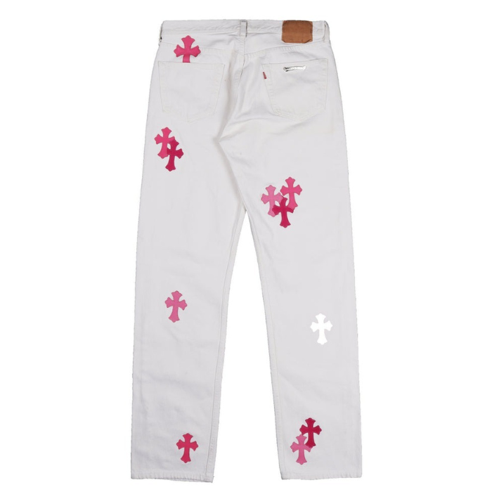Chrome Hearts Levi’s Cross Patch Denim – pants detail close-up