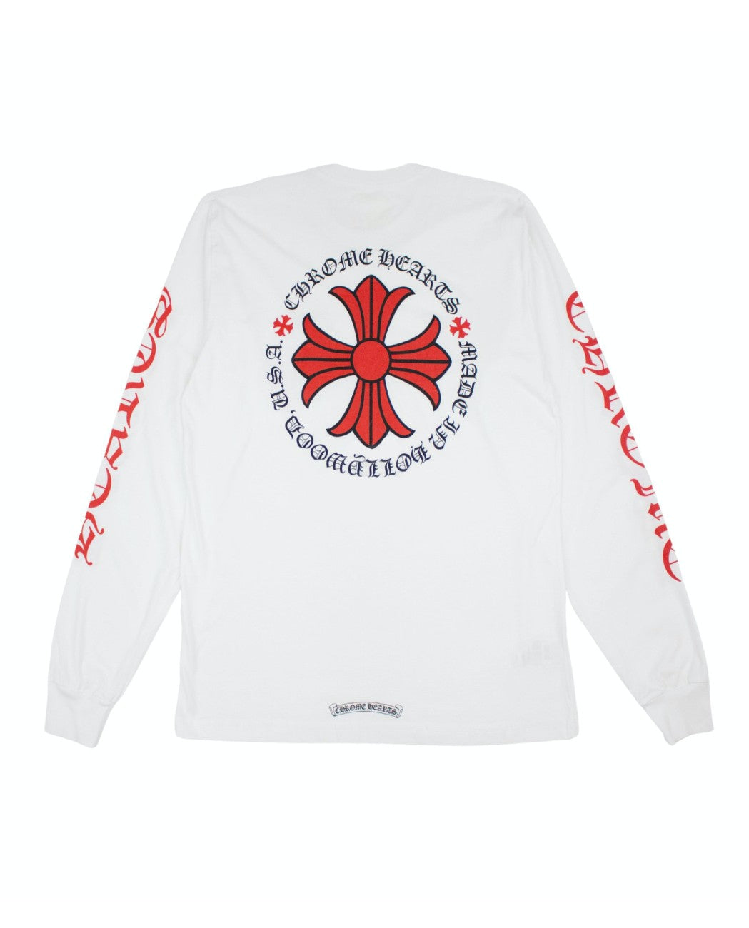 Chrome Hearts Made in Hollywood Plus Cross Long Sleeve  White – shirt front view