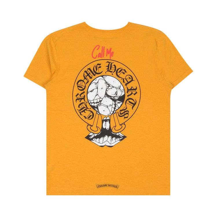 Authentic Chrome Hearts Yellow Chrome Heart Shirt – shirt front view