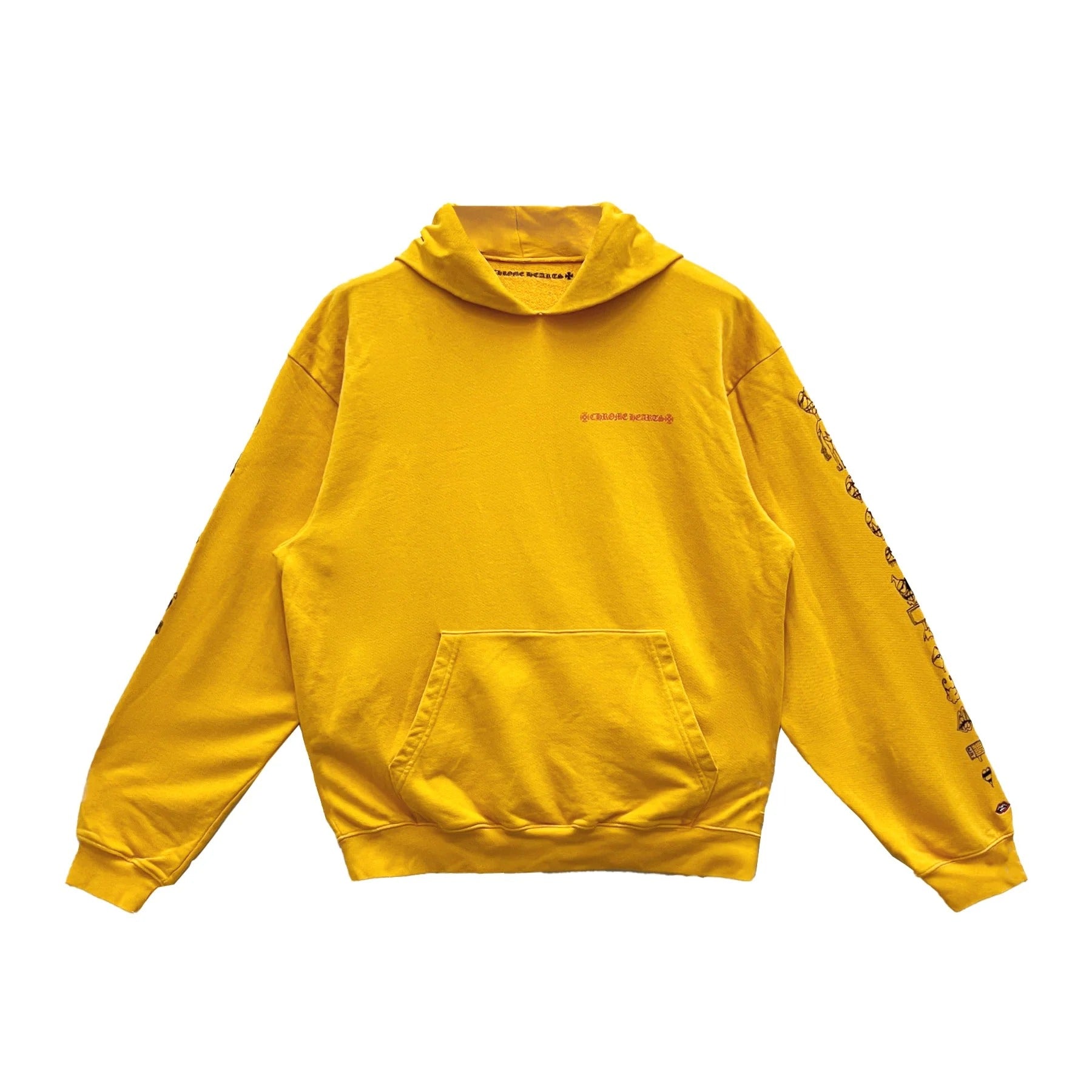 Chrome Hearts Matty Boy Back Horseshoe Graffiti Hoodie – hoodie detail close-up