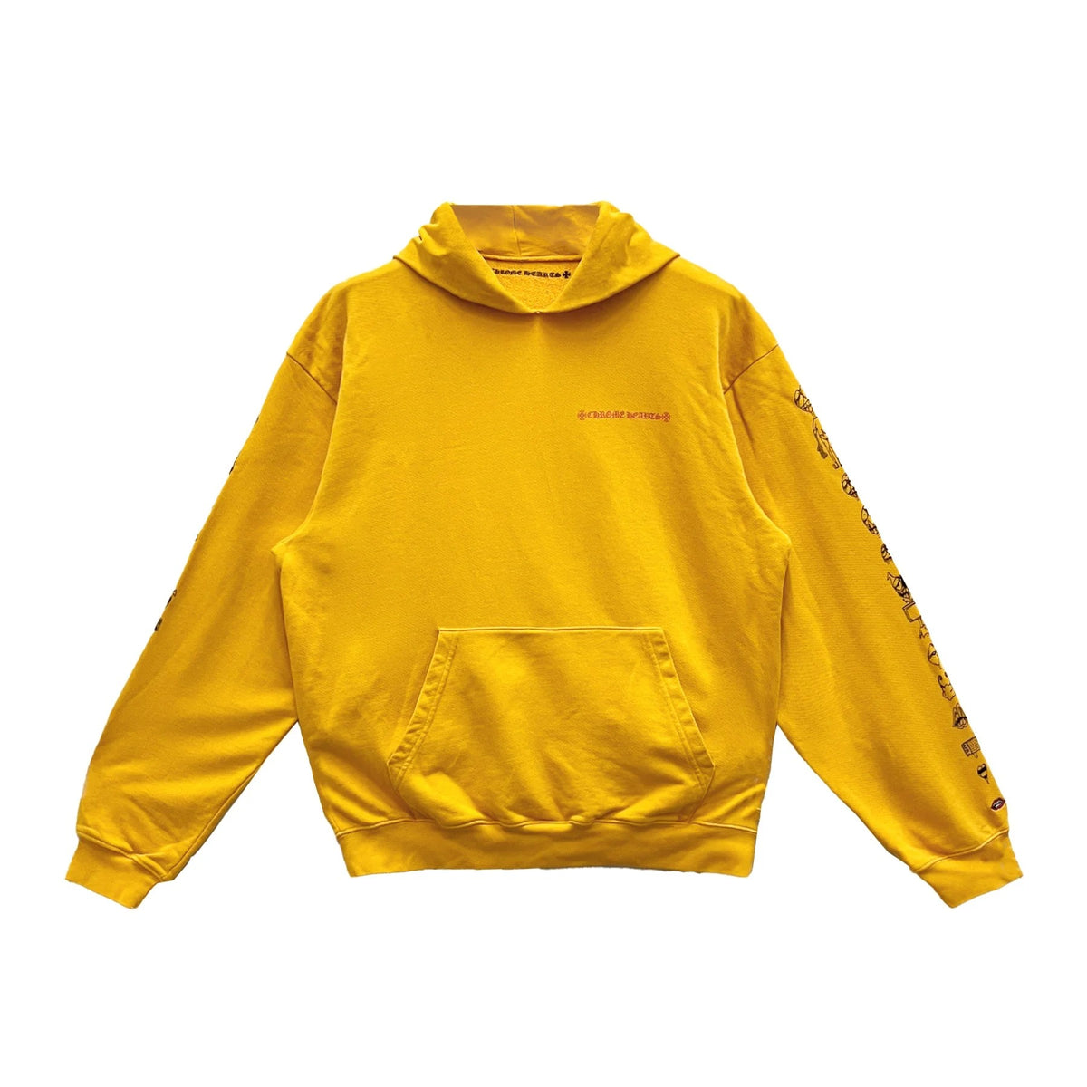 Authentic Chrome Hearts Chrome Hearts Matty Boy Back Horseshoe Graffiti Hoodie – front view