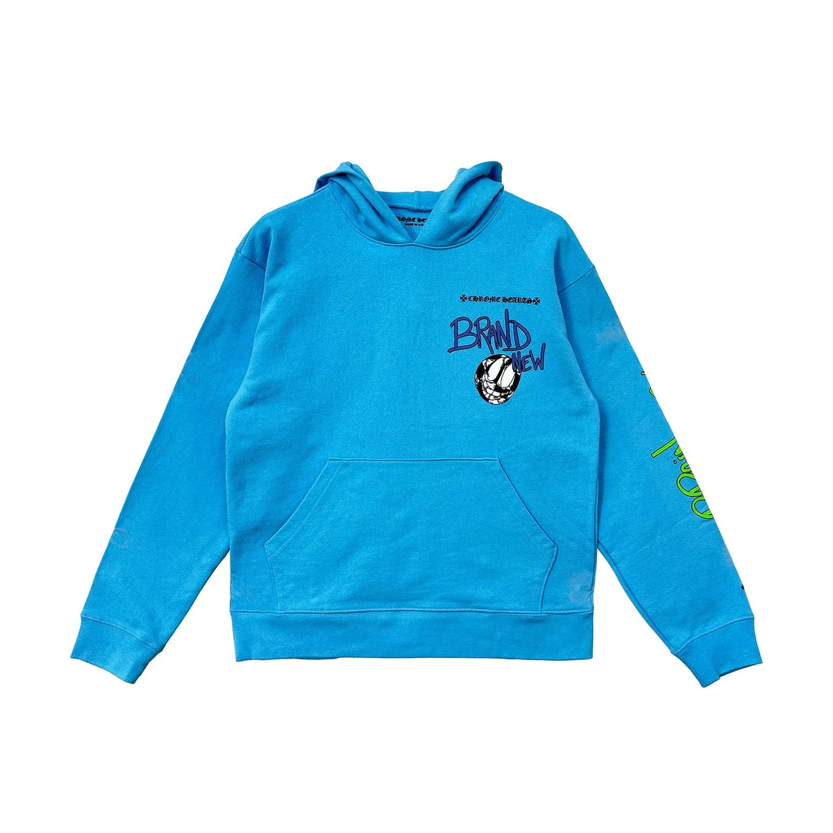 Authentic Chrome Hearts Chrome Hearts Matty Boy Blew Me Blue Hoodie – front view