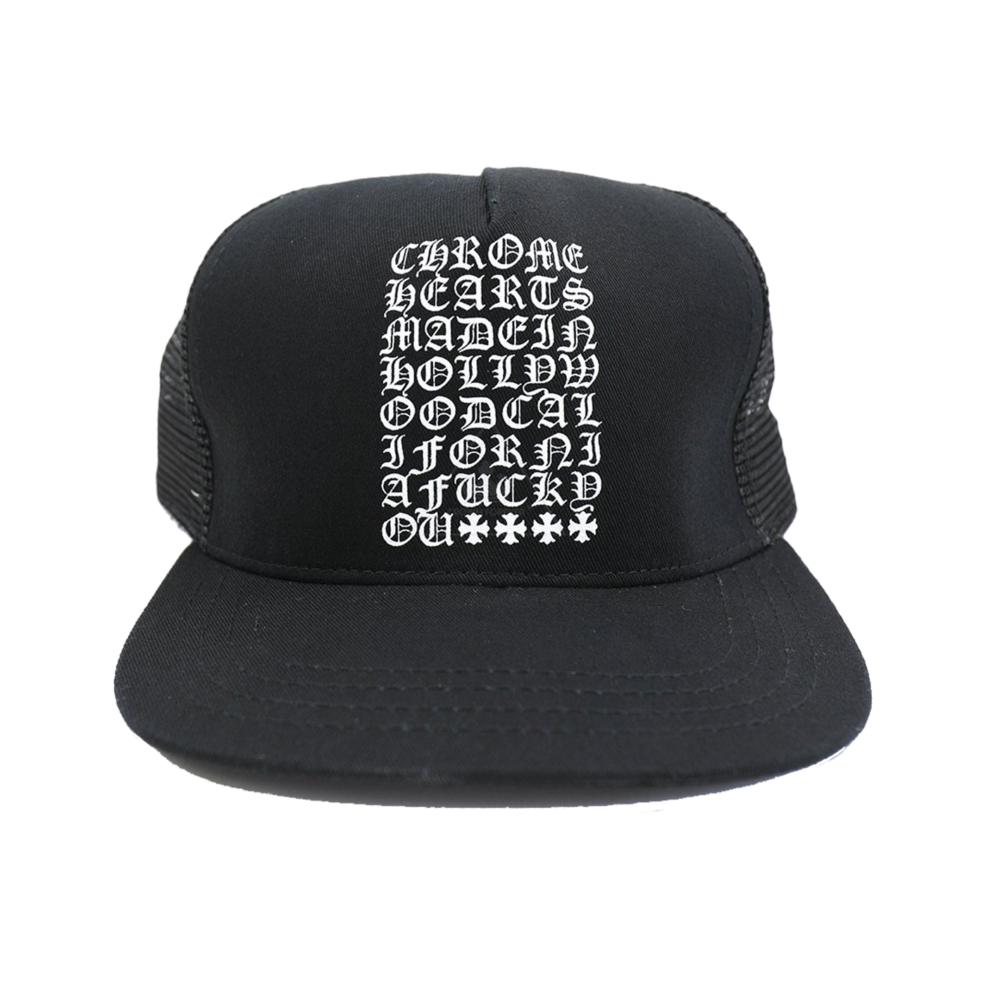 Chrome Hearts Matty Boy Chomper Leather Hat – hat front view