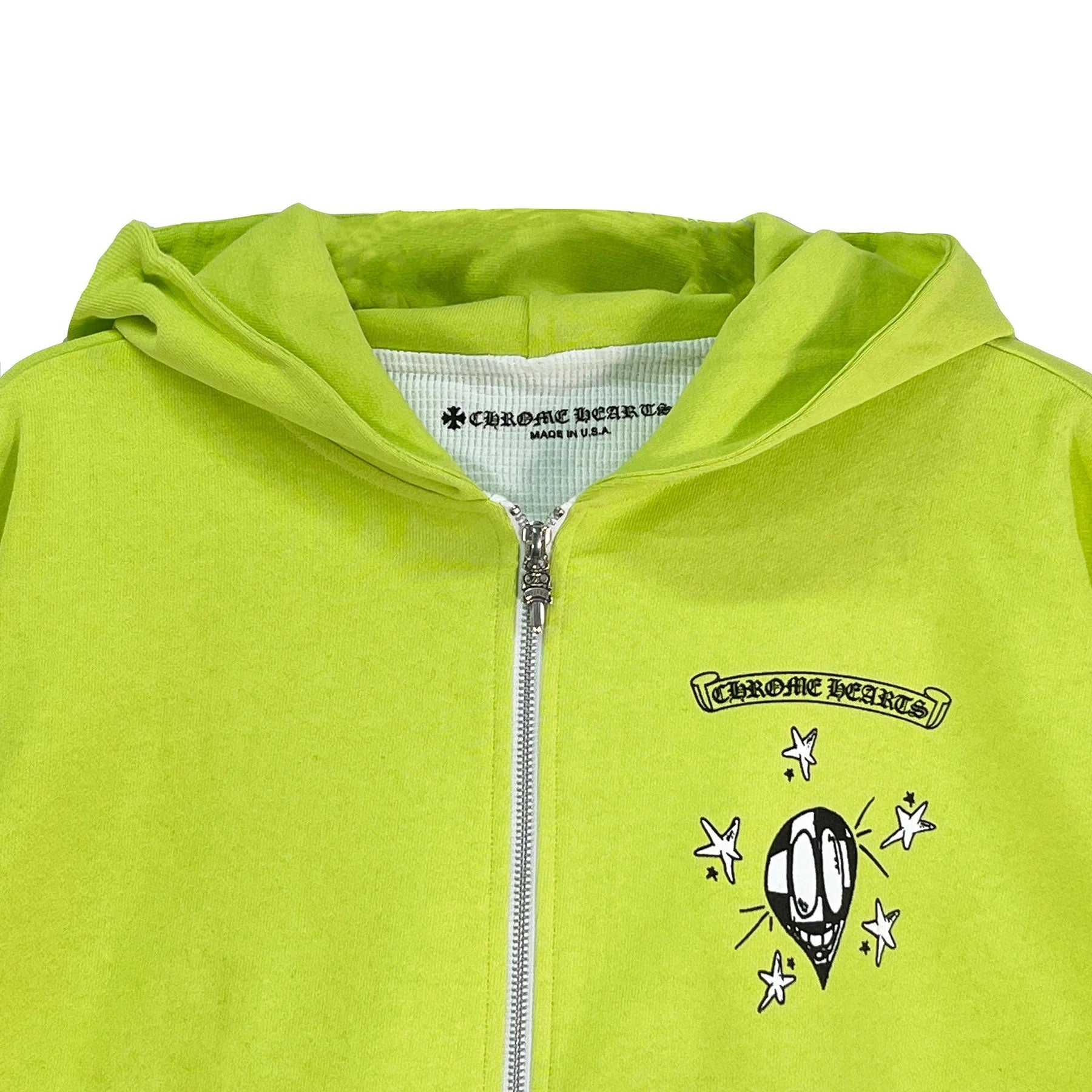Chrome Hearts Matty Boy Green Zip Up Hoodie – hoodie back view