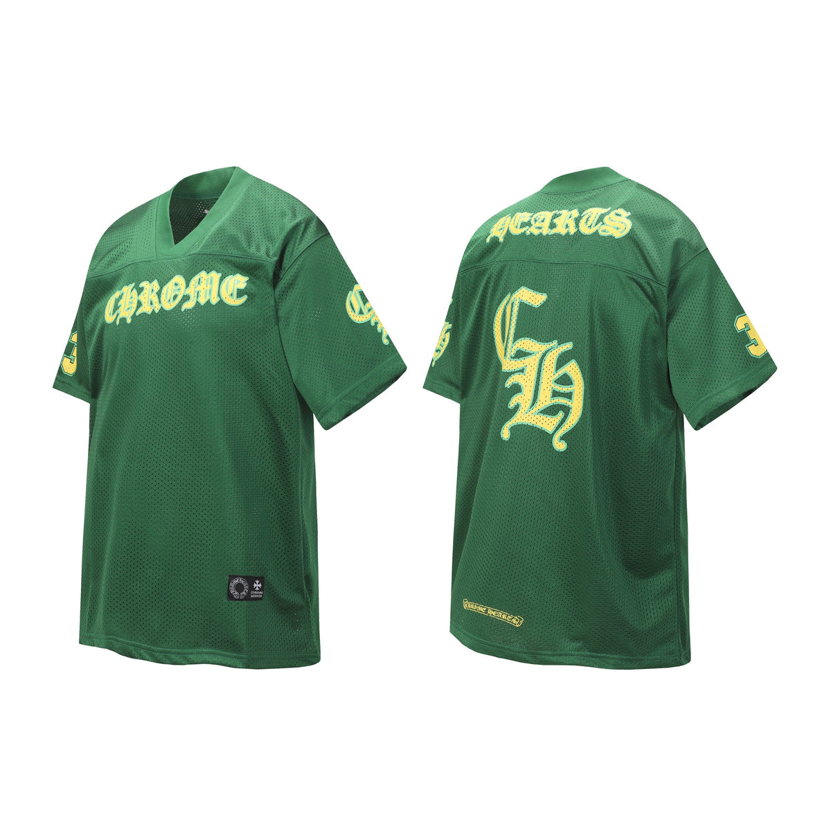 Chrome Hearts Mesh Jersey Green Long Sleeve Tee – shirt front view