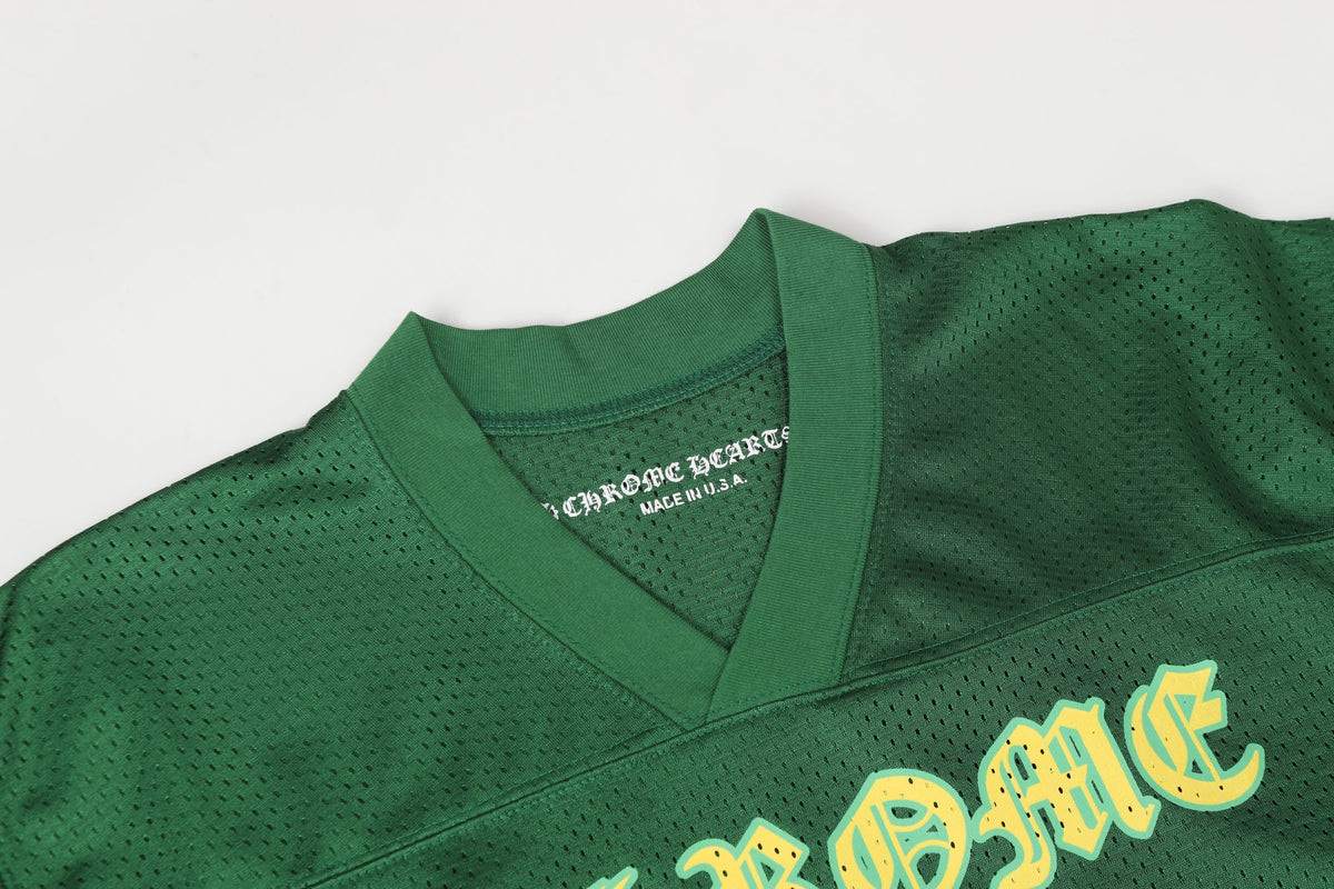 Authentic Chrome Hearts Chrome Hearts Mesh Jersey Green Long Sleeve Tee – front view