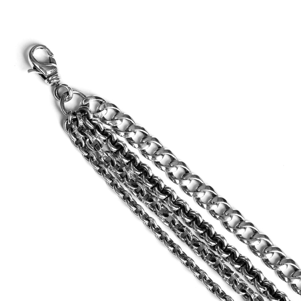 Authentic Chrome Hearts Chrome Hearts Multi-Chain Bracelet – front view