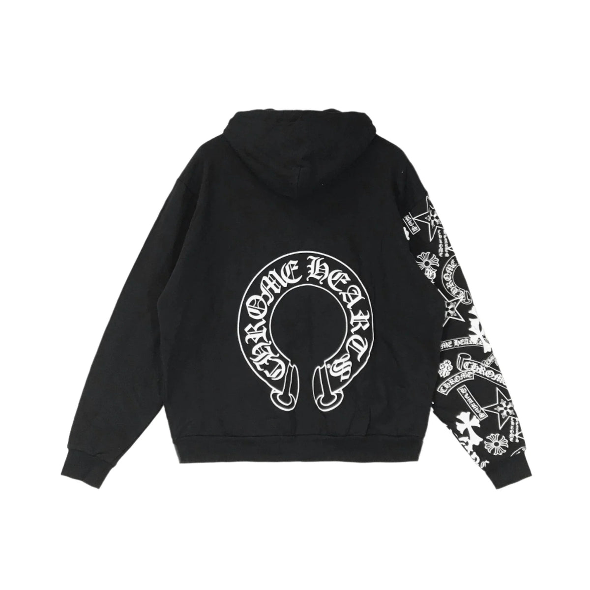 Chrome Hearts Multi Logo On Sleeve Horseshoe Logo Hoodie – hoodie front view