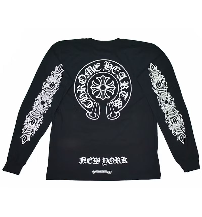Authentic Chrome Hearts Chrome Hearts Black and White Long Sleeve â€“ front view