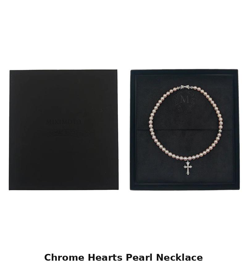 Authentic Chrome Hearts Chrome Hearts Pearl Necklace – front view