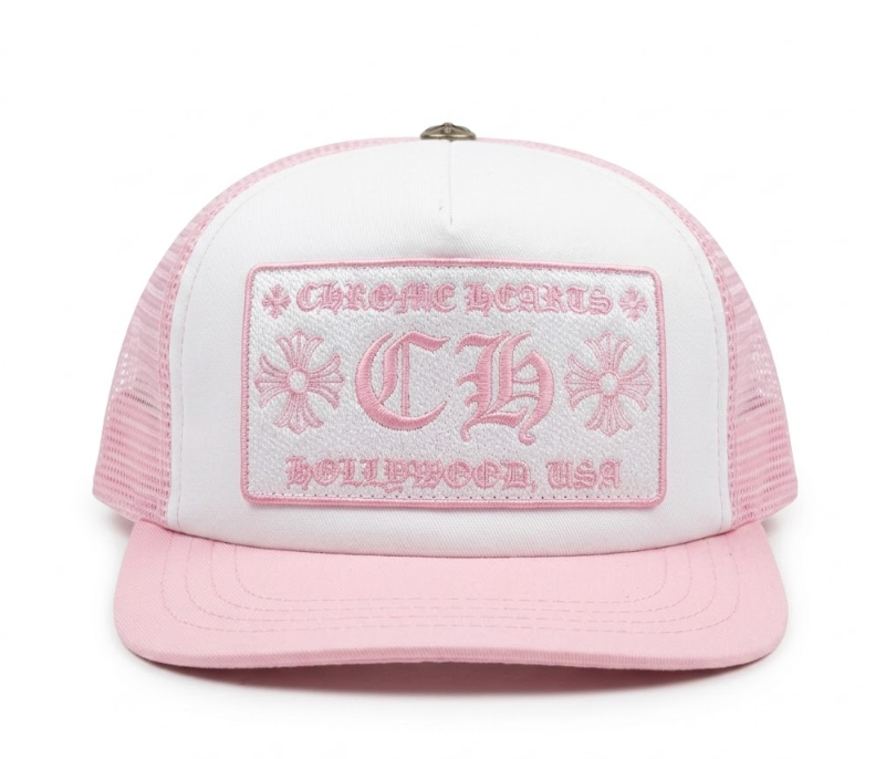 Chrome Hearts Pink Hat – hat front view