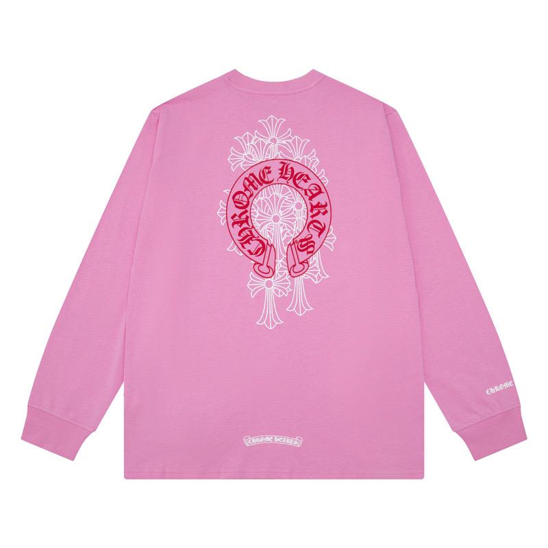 Chrome Hearts Pink Long Sleeve Shirt – shirt front view
