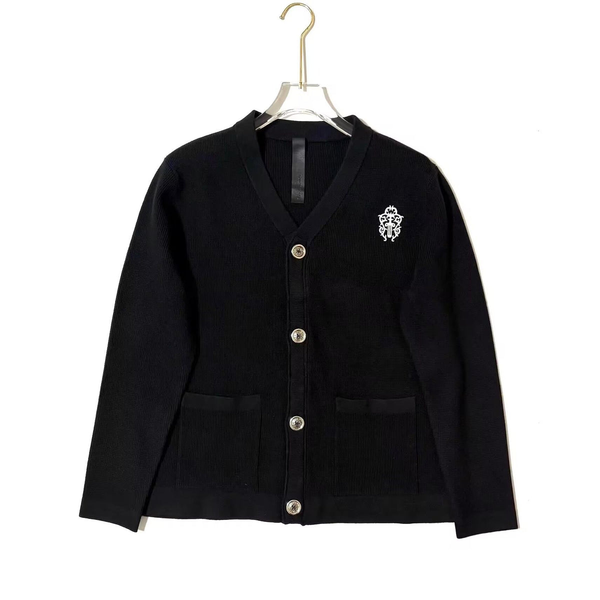 Chrome Hearts Pocket Cardigan Black – hoodie front view
