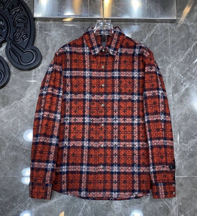 Chrome Hearts Red Striped T Shirt – shirt front view
