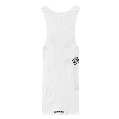 Authentic Chrome Hearts Chrome Hearts Rib Tank Top White â€“ front view