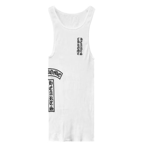 Authentic Chrome Hearts Chrome Hearts Rib Tank Top White â€“ front view