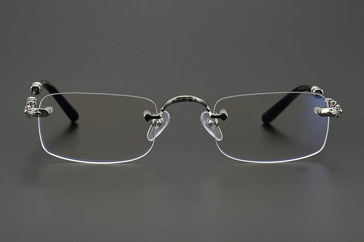 Chrome Hearts Rimless Glasses – Silver Edition – sunglasses back view