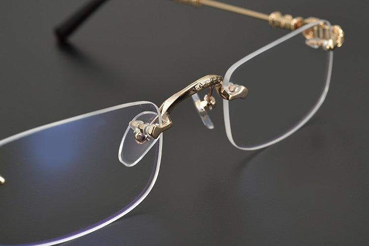 Authentic Chrome Hearts Chrome Hearts Rimless Glasses – front view
