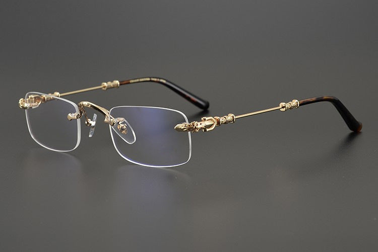 Chrome Hearts Rimless Glasses – sunglasses front view