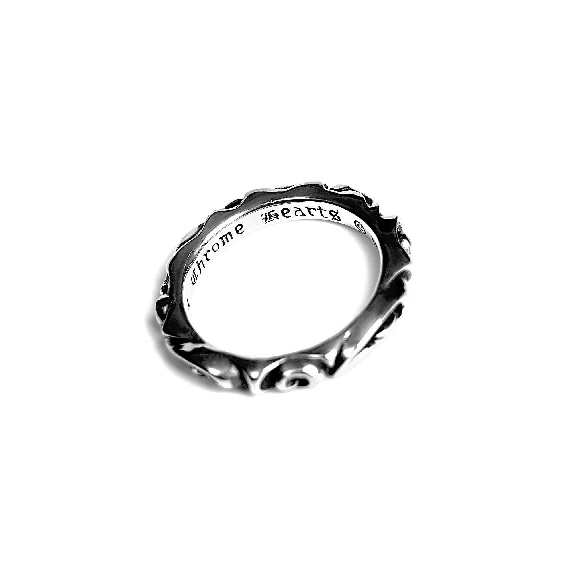 Chrome Hearts Scroll Band Ring – ring back view