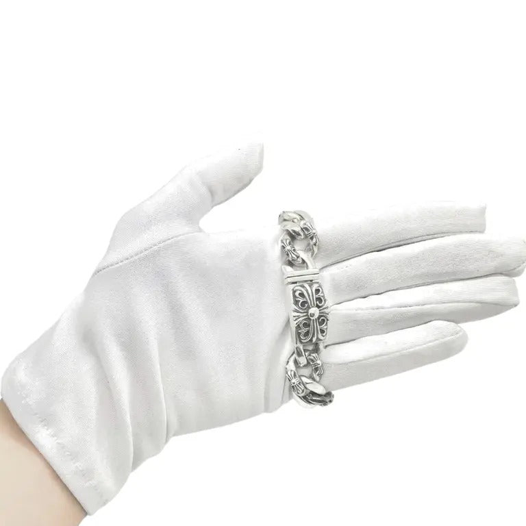 Chrome Hearts Silver Bracelet – bracelet detail close-up