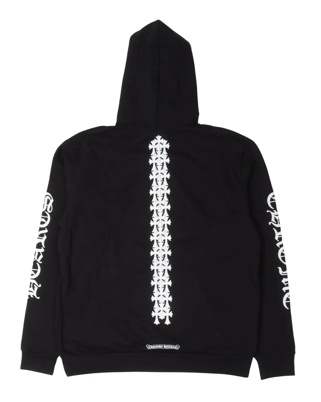 Authentic Chrome Hearts Chrome Heart Spine Cross Hoodie – front view