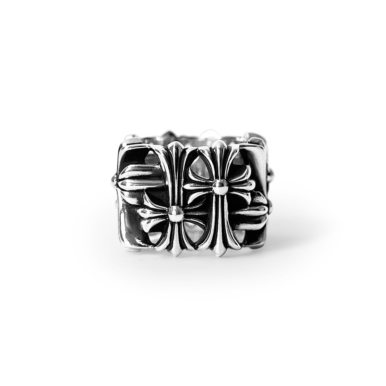 Chrome Hearts Square Cemetery Ring – ring front view