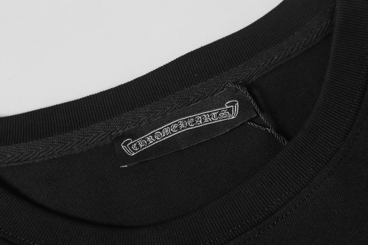 Authentic Chrome Hearts Chrome Hearts Stadium Embroidered Black T Shirt – front view