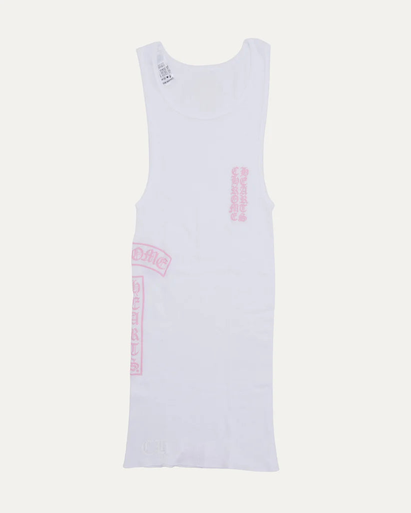Chrome Hearts T-Bar Logo Ribbed Tank Top – shirt front view
