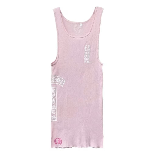 Authentic Chrome Hearts Chrome Hearts Tank Top Pink â€“ front view