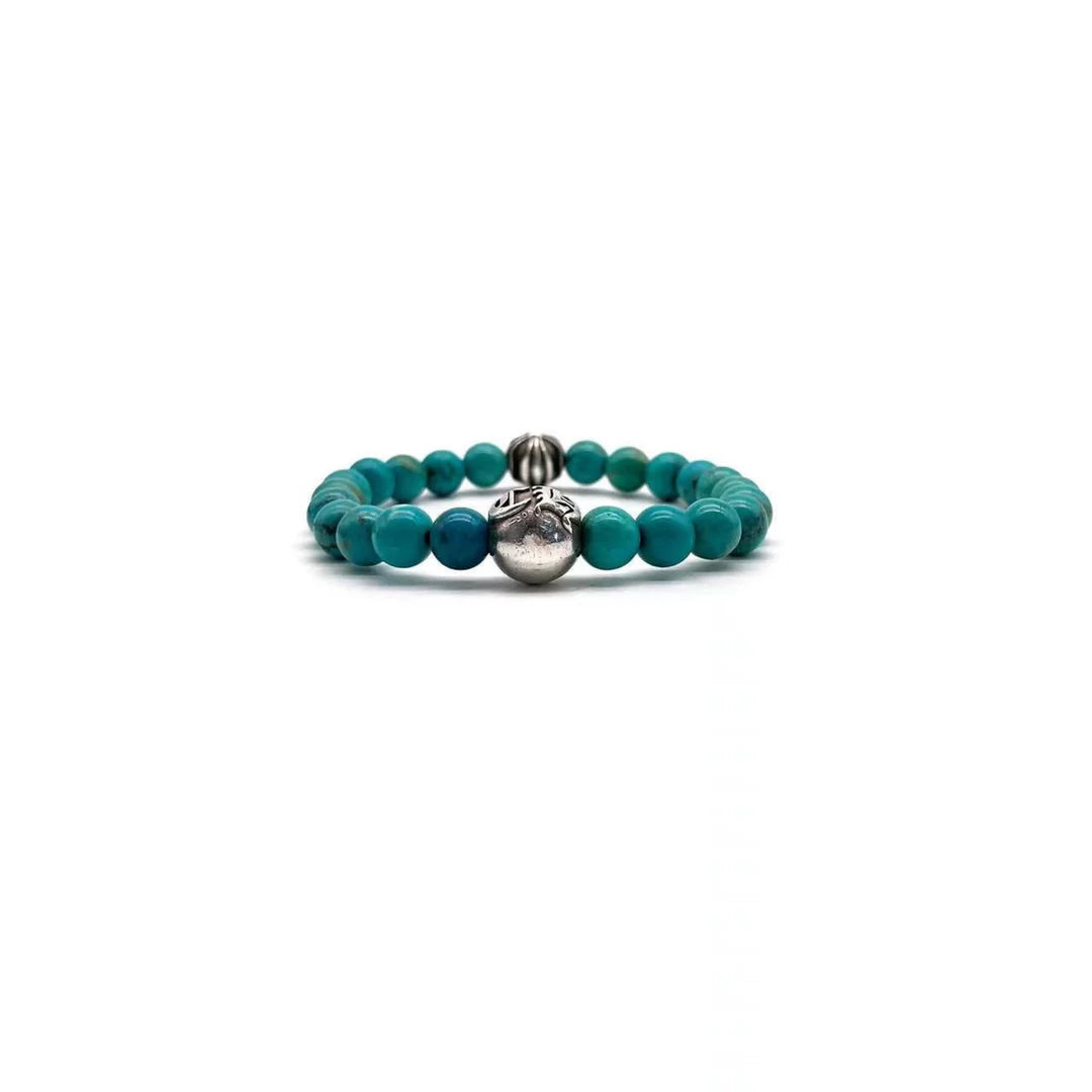 Authentic Chrome Hearts Chrome Hearts Turquoise Bracelet​ – front view