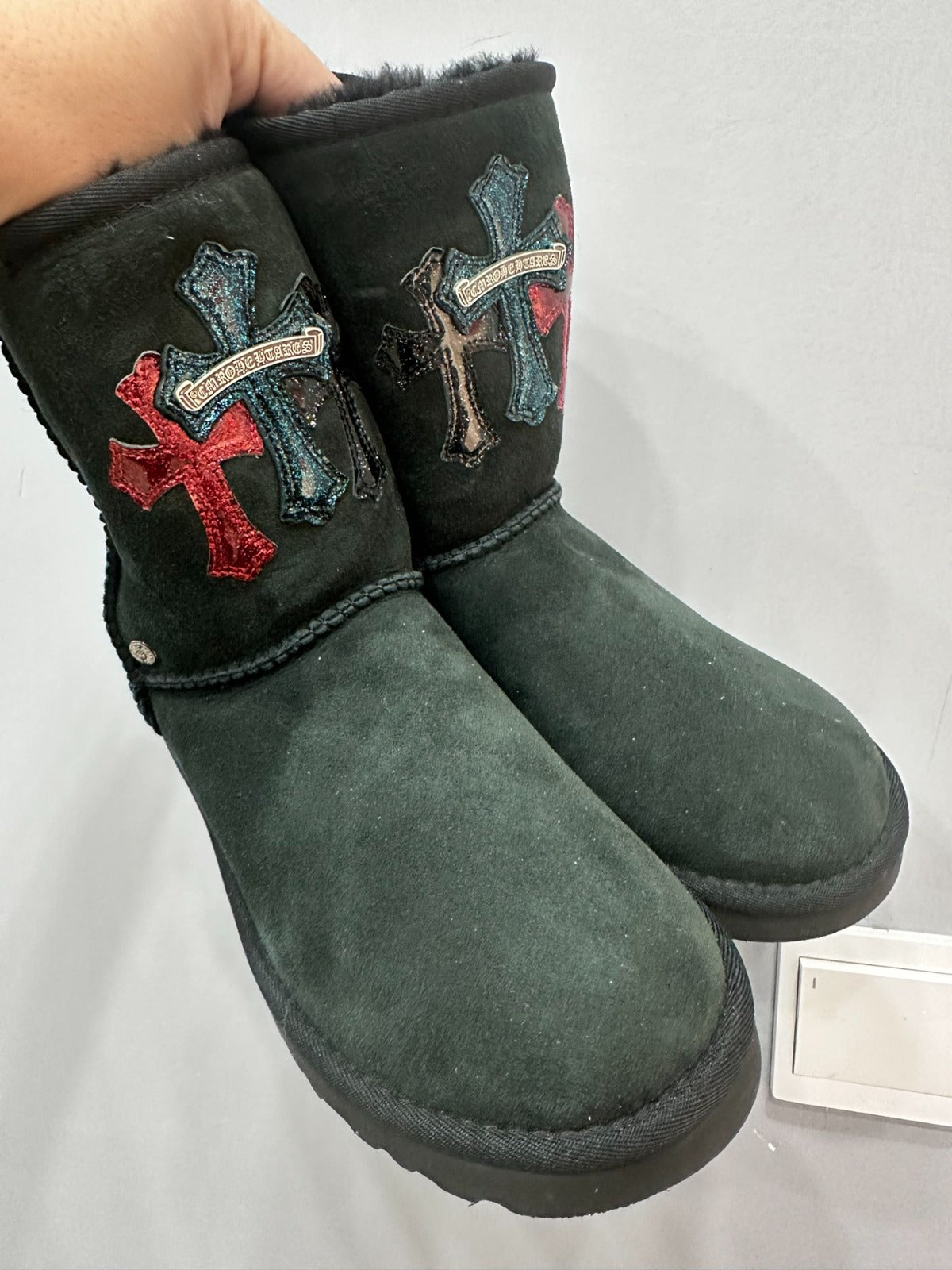 Chrome Hearts Timberland Boots – shoes front view