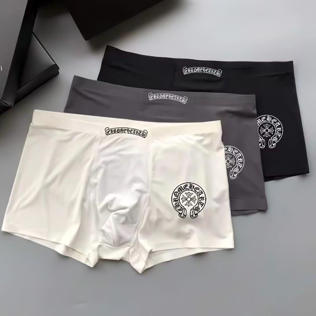 Chrome Hearts Underwear – Cream Gray Black – underwear front view