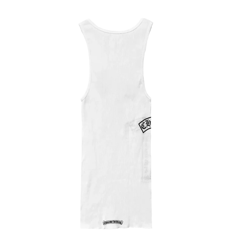 Authentic Chrome Hearts Chrome Hearts White Tank Top – front view