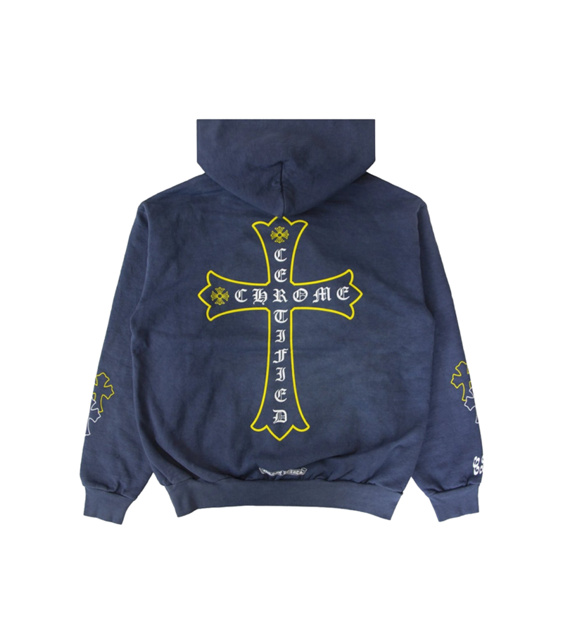 Chrome Hearts X Drake Certified Chrome Hand Dyed Hoodie – hoodie front view