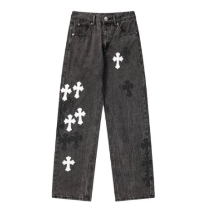 Chrome Hearts x Levis Black Jeans – pants front view