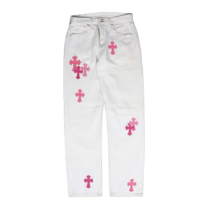 Authentic Chrome Hearts Chrome Style Leviâ€™s Hearts Patch Jeans â€“ front view
