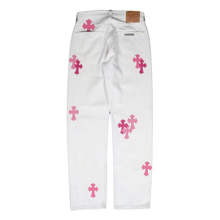 Authentic Chrome Hearts Chrome Style Leviâ€™s Hearts Patch Jeans â€“ front view