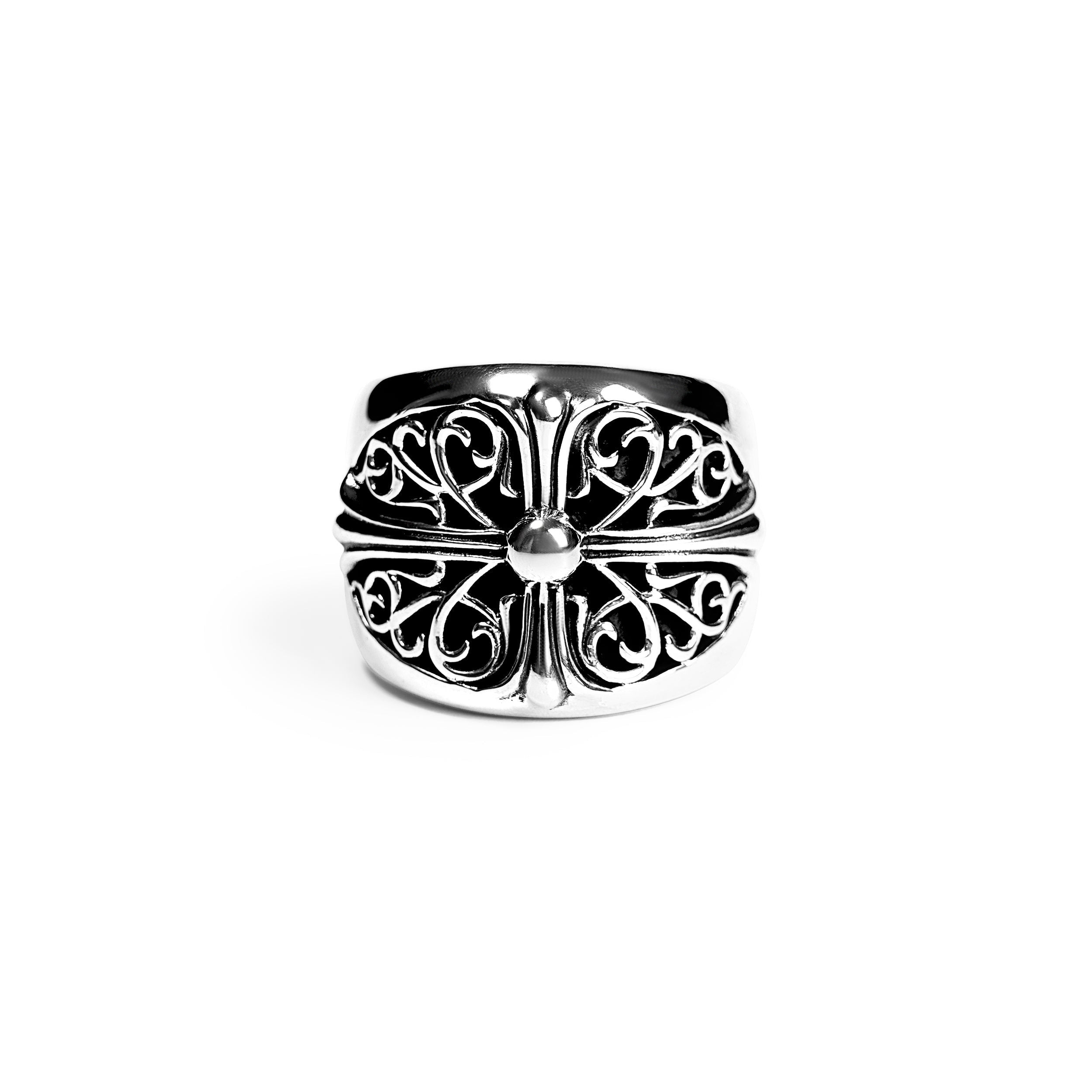 Authentic Chrome Hearts Classic Oval Ring – ring front view