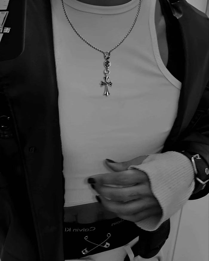 Authentic Chrome Hearts Cross Ball Pendant â€“ front view