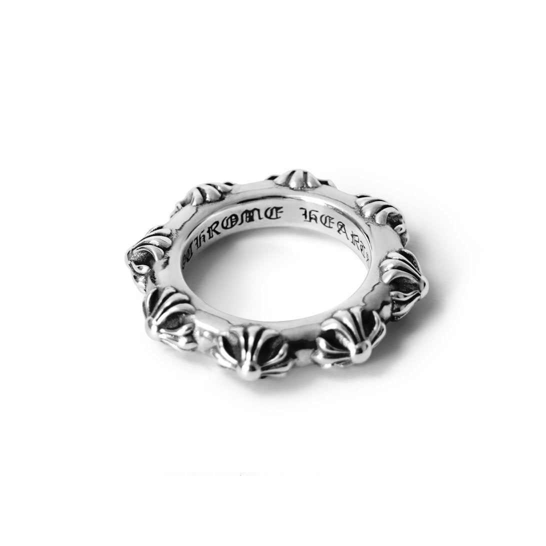 Authentic Chrome Hearts Cross Band Ring – ring front view