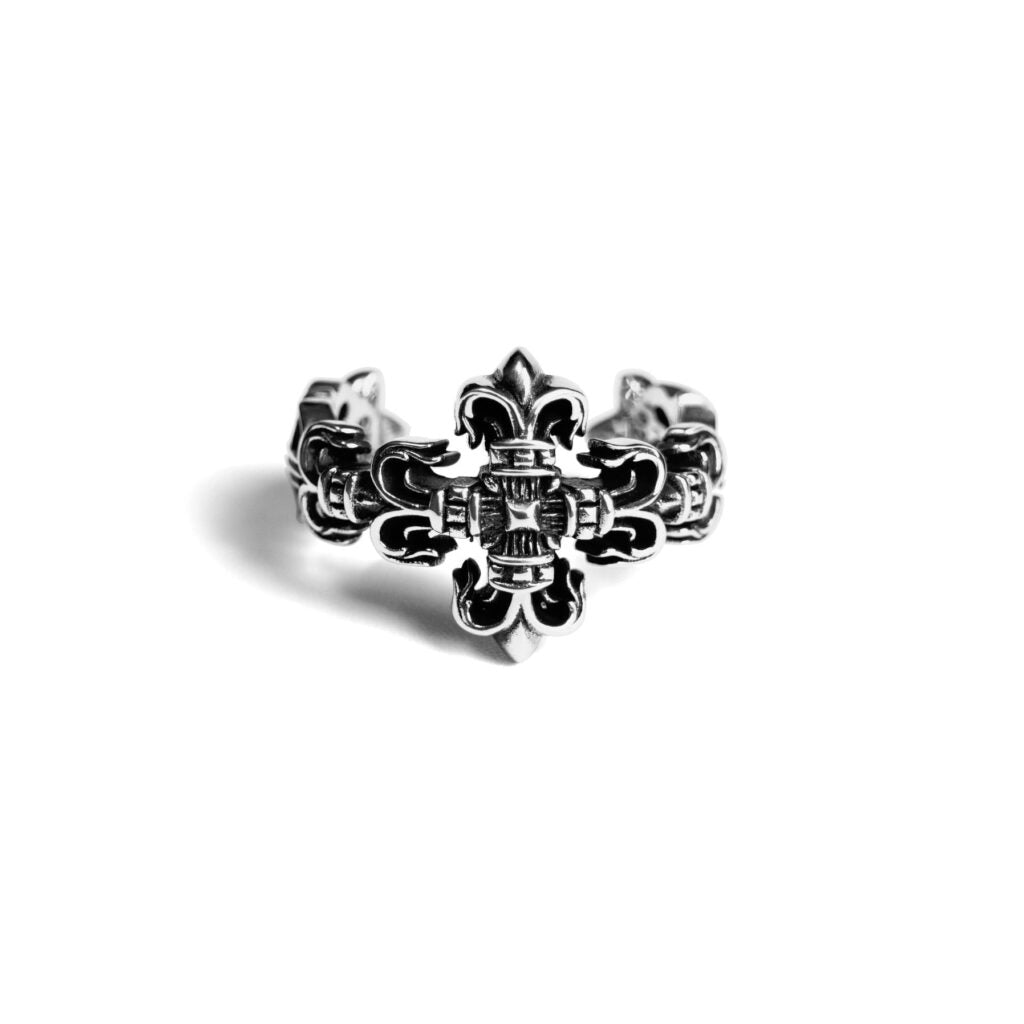 Authentic Chrome Hearts Filigree Cross Ring – ring detail close-up