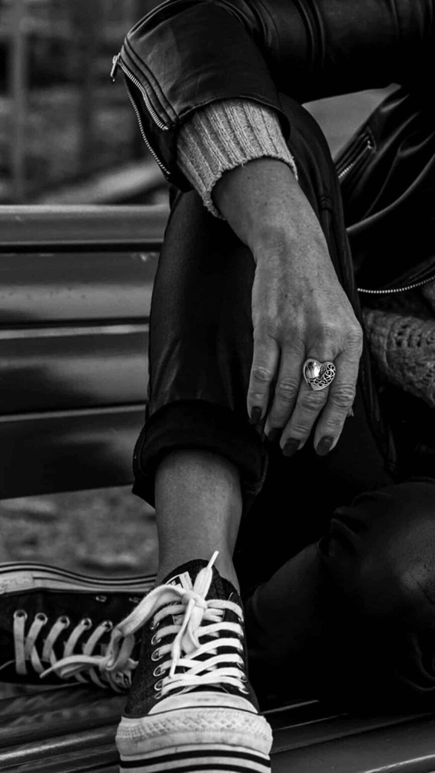 Authentic Chrome Hearts Heart Ring – front view