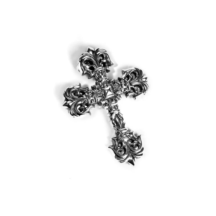Authentic Chrome Hearts Large Filigree Cross Pendant â€“ front view