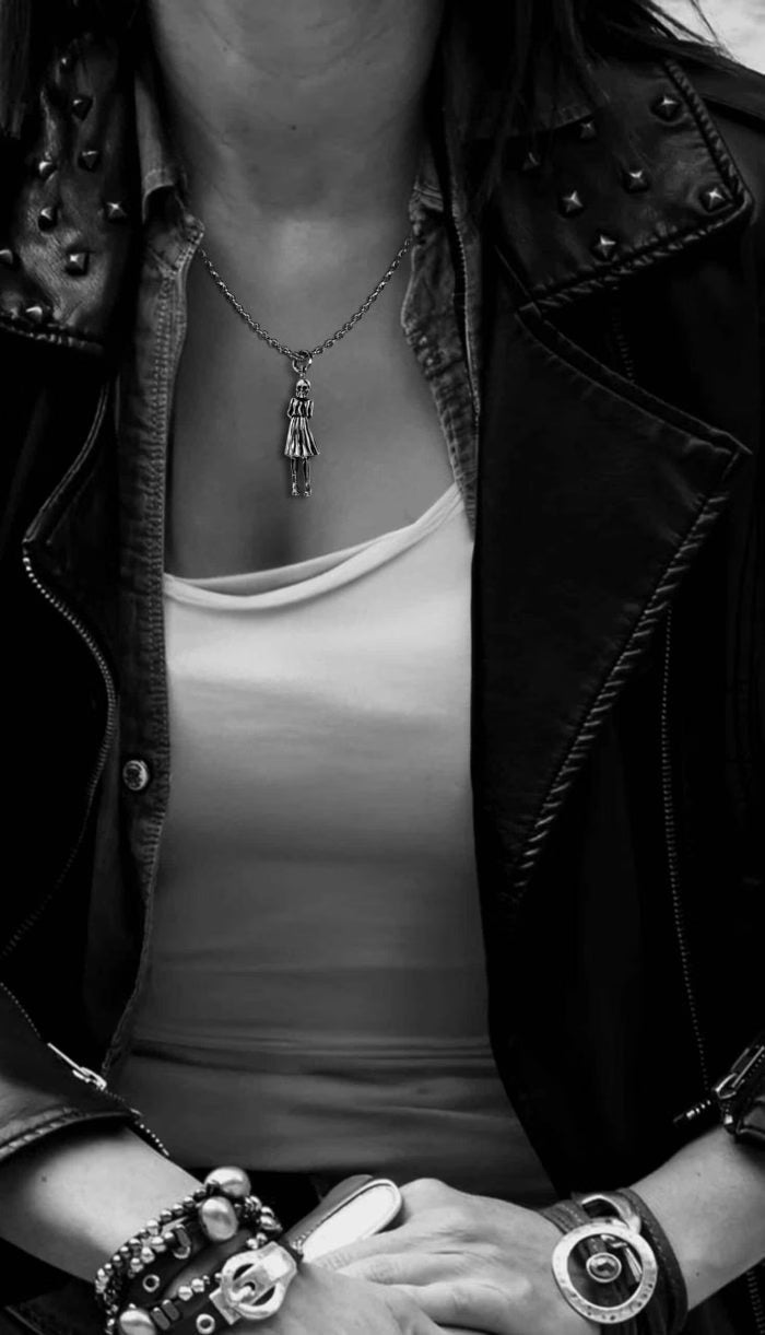 Authentic Chrome Hearts Large Foti Skippy Pendant â€“ front view