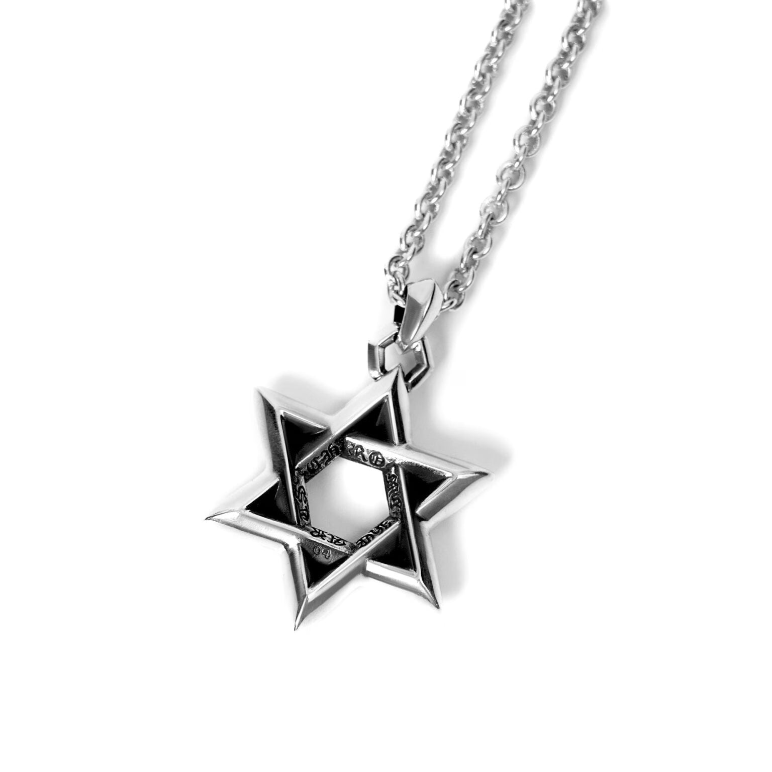 Authentic Chrome Hearts Large Star of David Pendant â€“ front view