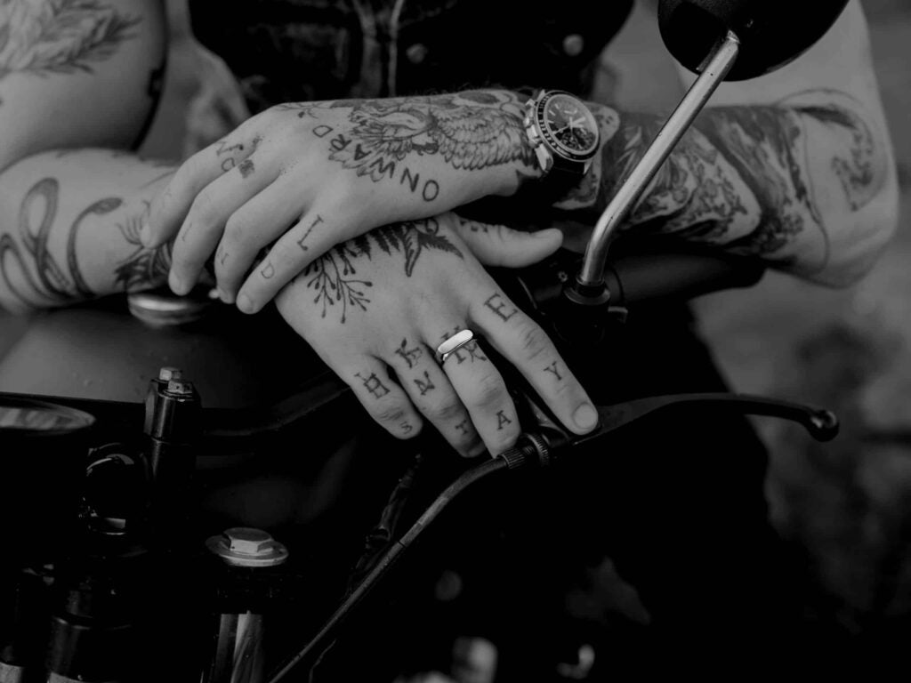 Authentic Chrome Hearts Lil Pj Plain Ring – ring detail close-up