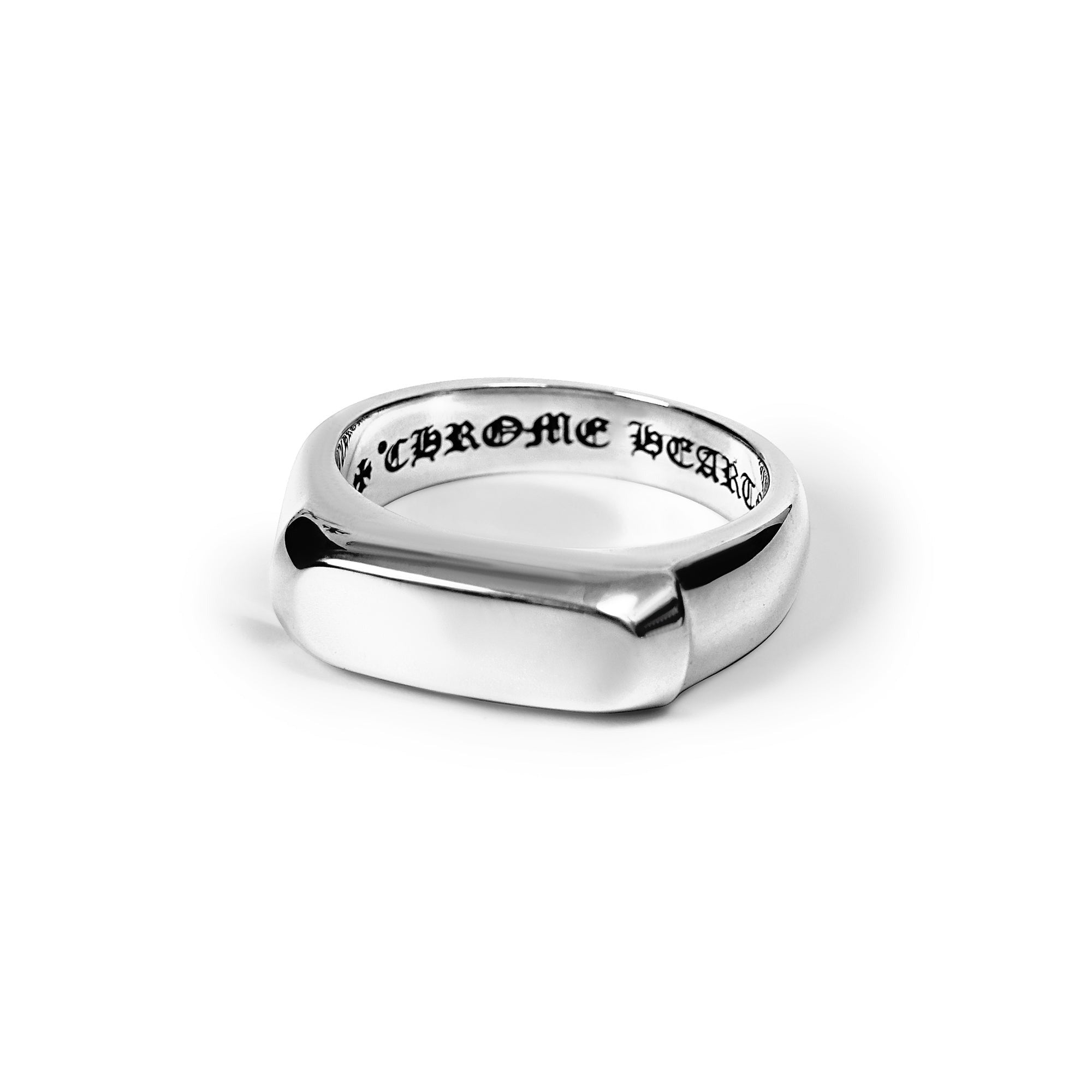 Authentic Chrome Hearts Lil Pj Plain Ring – ring front view