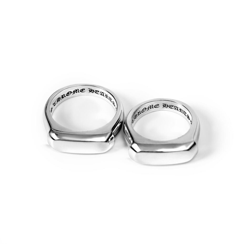 Authentic Chrome Hearts Lil Pj Plain Ring – ring back view